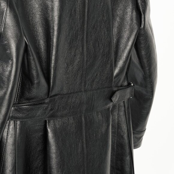 Louis Vuitton AW/14 Runway Black Calfskin Leather Snap Coat - Picture 10 of 14